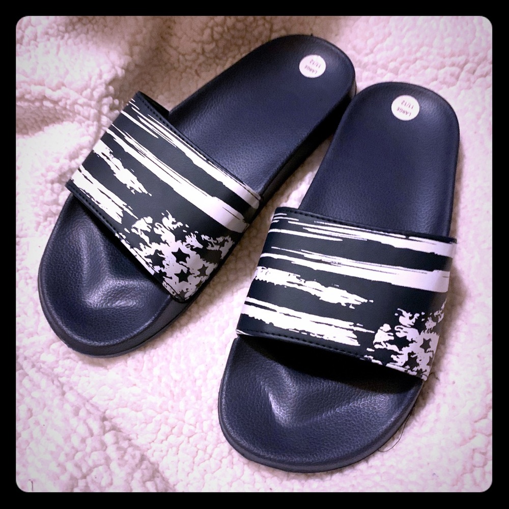 NWOT blue American flag slides